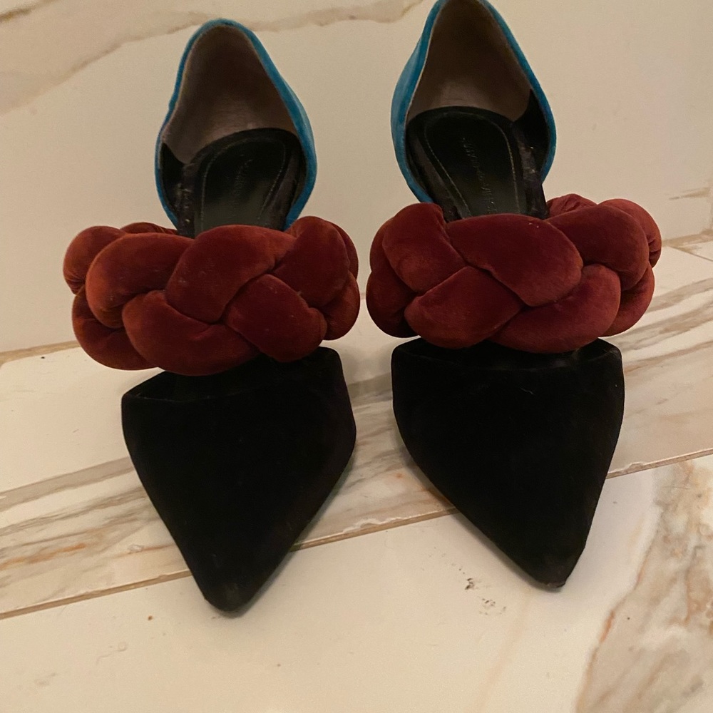 Marco de Vincenzo Velour heels